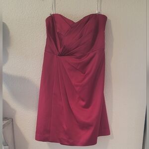David's Bridal Burgundy A-Line Skirt